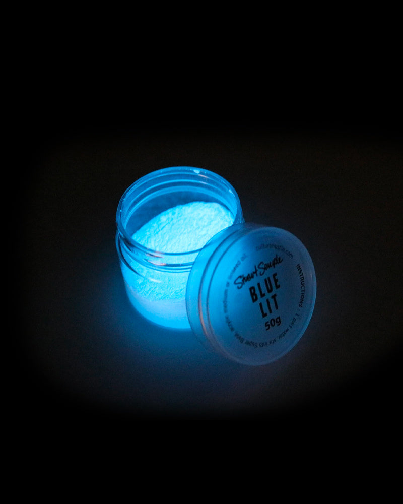 BLUE LIT - the world's glowiest glow pigment, 100% pure LIT powder in –  Culture Hustle