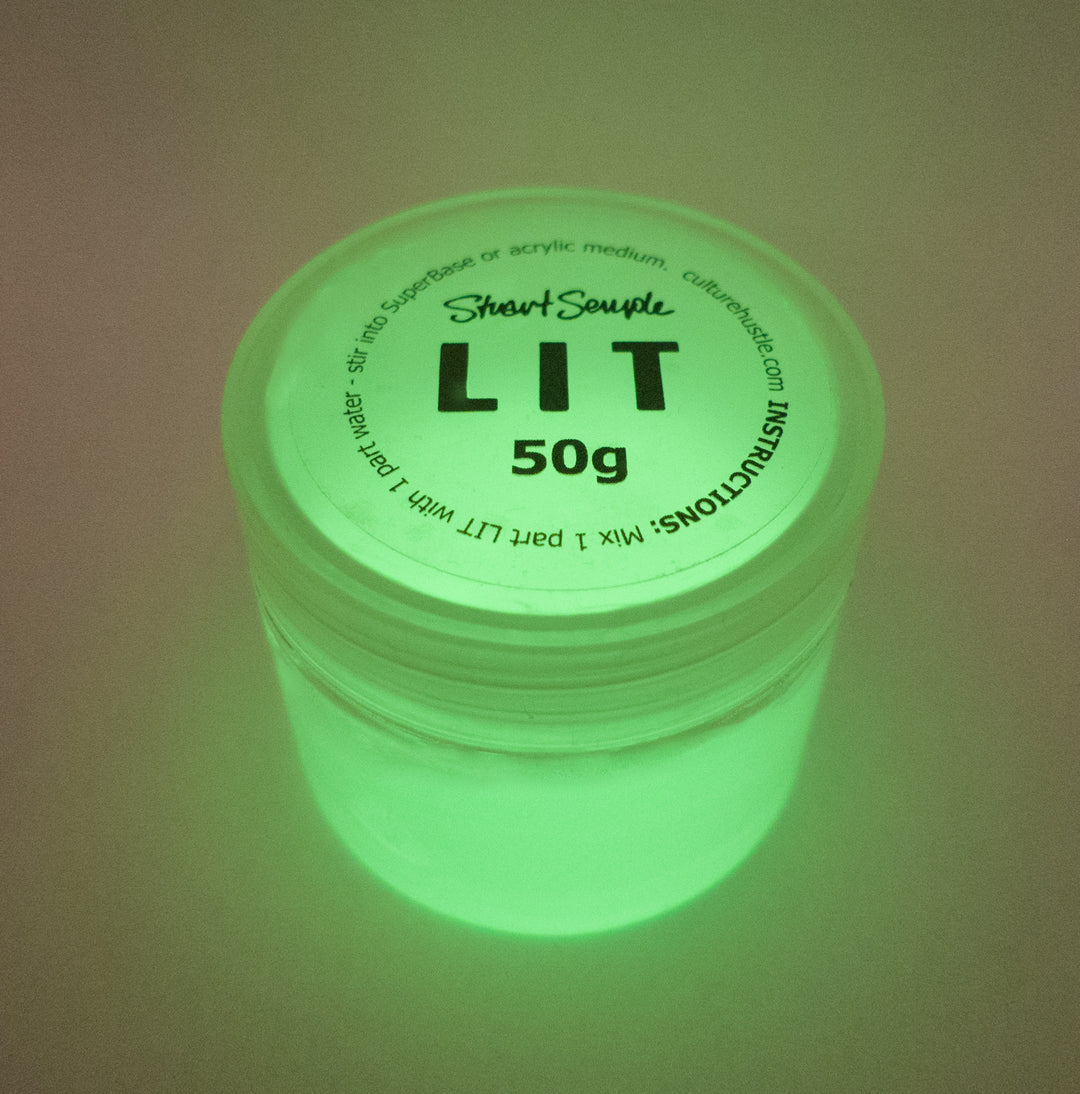 LIT - the world's glowiest glow pigment, 100% pure LIT powder by Stuart Semple