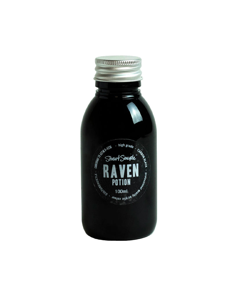 RAVEN - carbon black, high grade professional acrylic paint, by Stuart Semple 100ml
