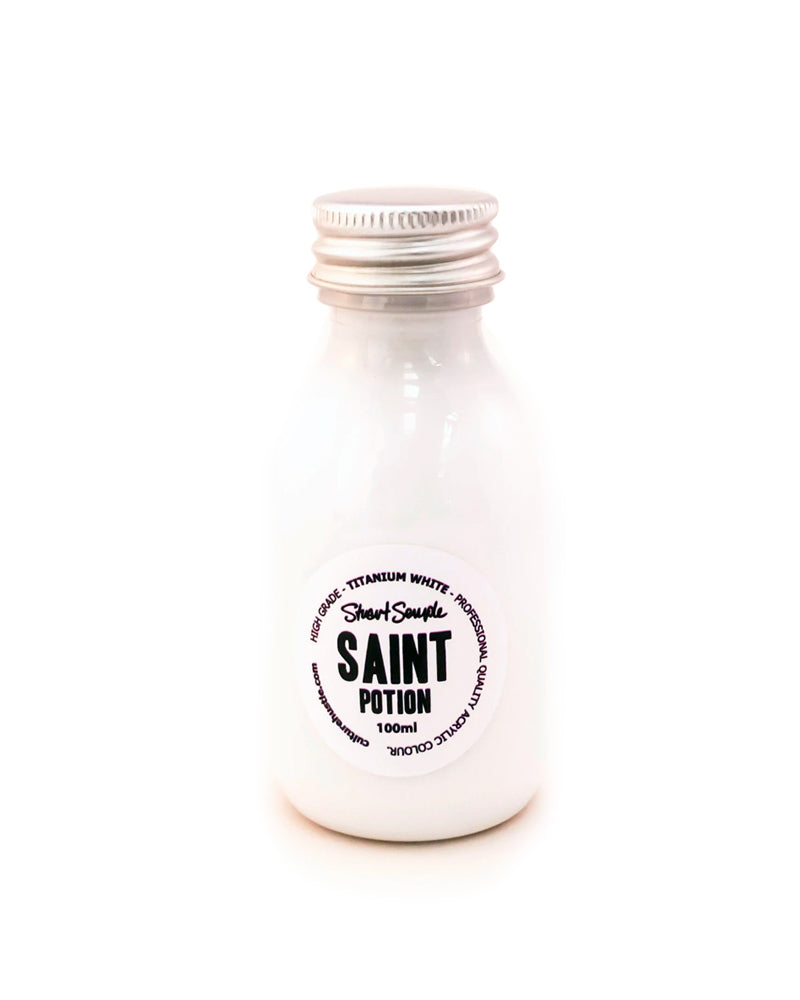SAINT - titanium white, high grade professional acrylic paint, by Stuart Semple 100ml