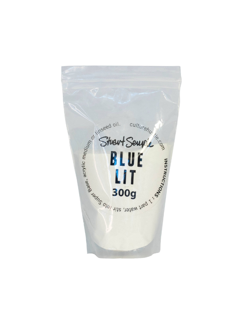 BLUE LIT XL - the world's glowiest glow pigment - 300g