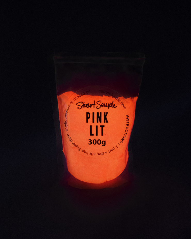 PINK LIT XL - the world's glowiest glow pigment - 300g