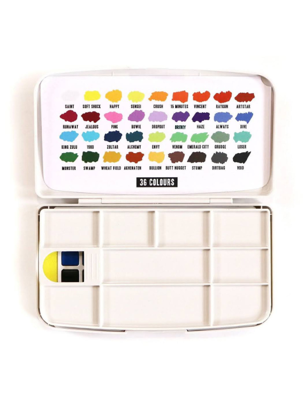 Palette - 36 professional quality watercolours - the world's colouriest water colours