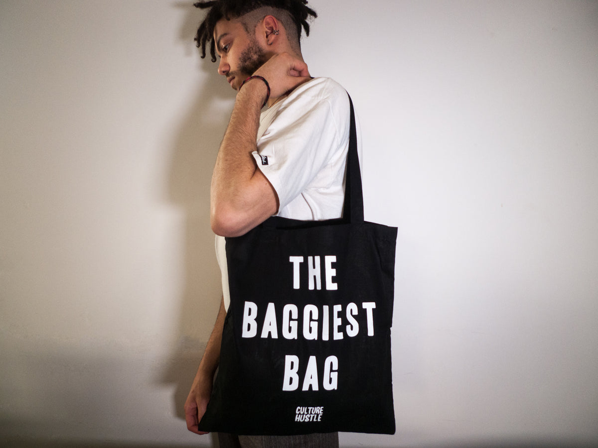 Stuart Semples BAGGIEST BAG - 100% cotton screenprinted tote Stuart Semples BAGGIEST BAG - 100% cotton screenprinted tote