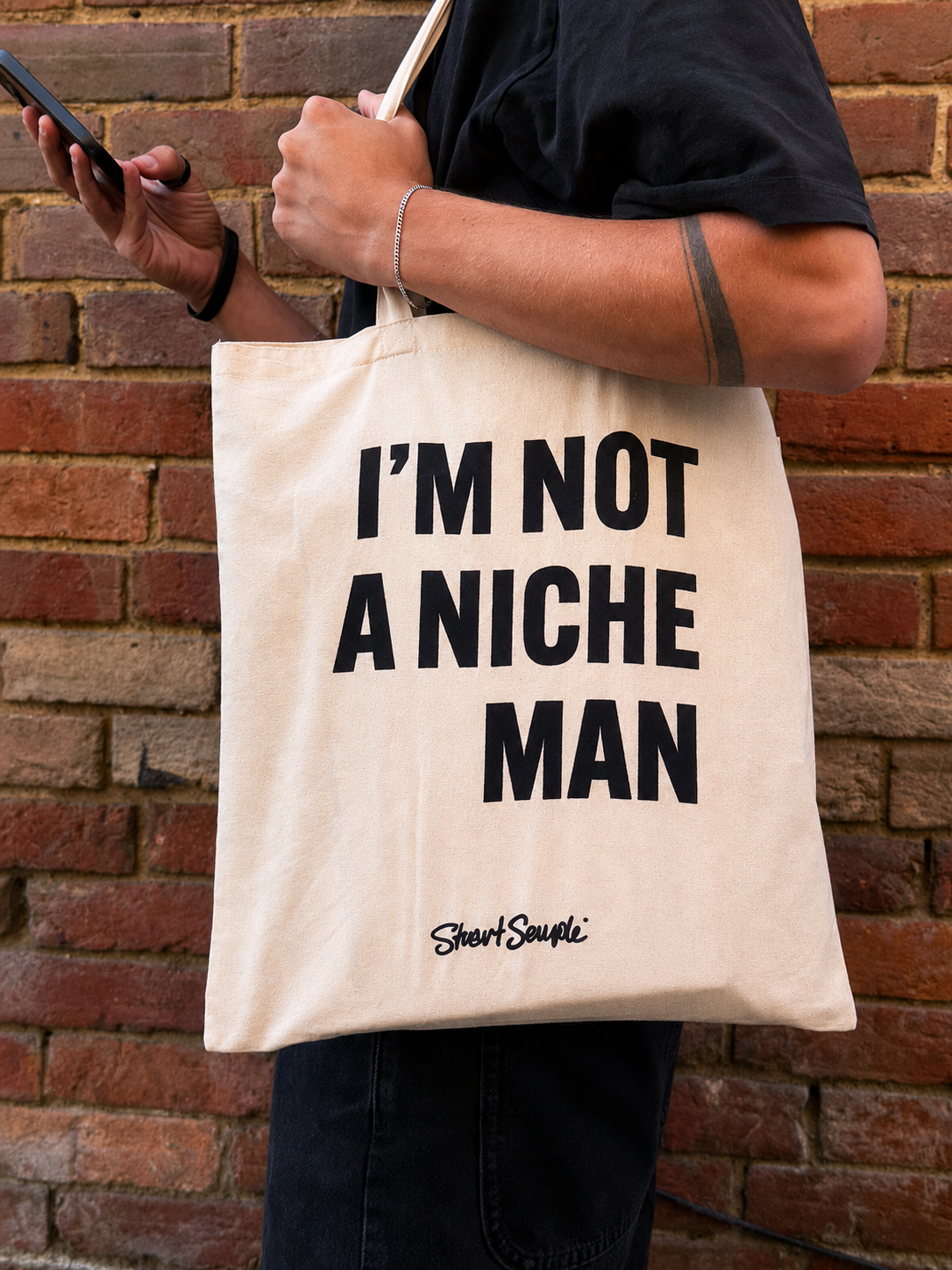 I'M NOT A NICHE MAN - Cotton Canvas Tote Printify