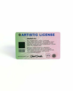 Artistic License - wallet sized artist pass and £25 gift card Stuart Semple