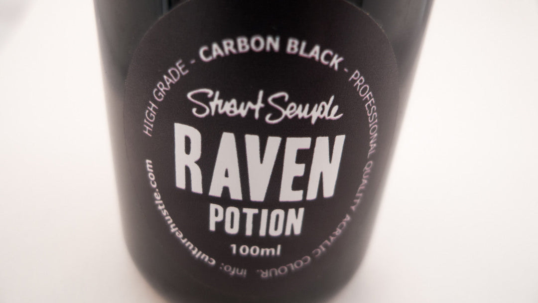 RAVEN - carbon black, high grade professional acrylic paint, by Stuart Semple 100ml