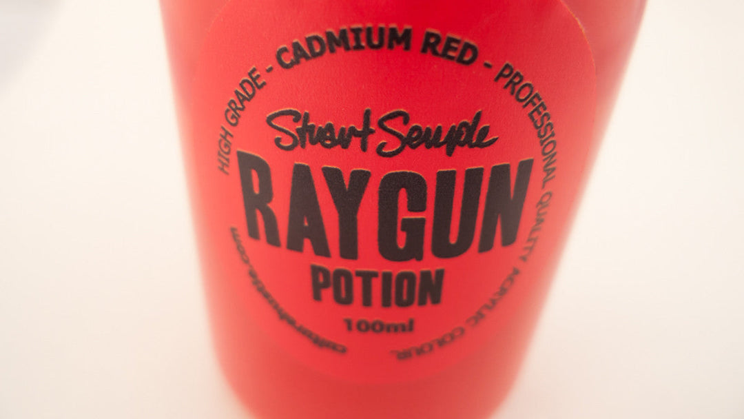 RAYGUN - cadmium red, high grade professional acrylic paint, by Stuart Semple 100ml