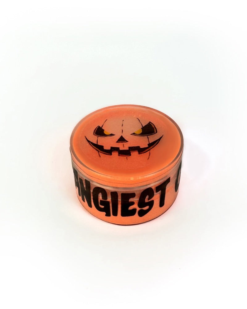 a Pot of the world's orangiest glow powder paint