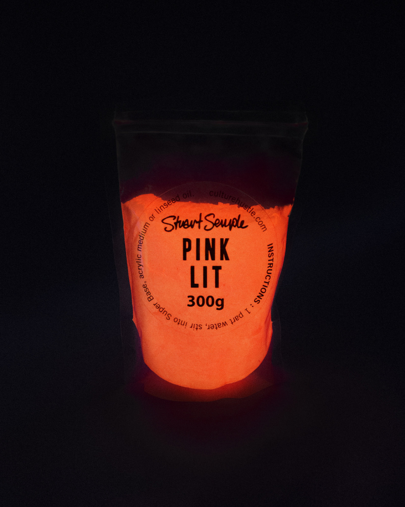 PINK LIT - the world's glowiest glow pigment, 100% pure LIT powder in pink by Stuart Semple Stuart Semple