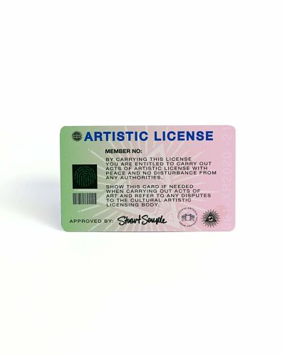 Artistic License - wallet sized artist pass and £25 gift card