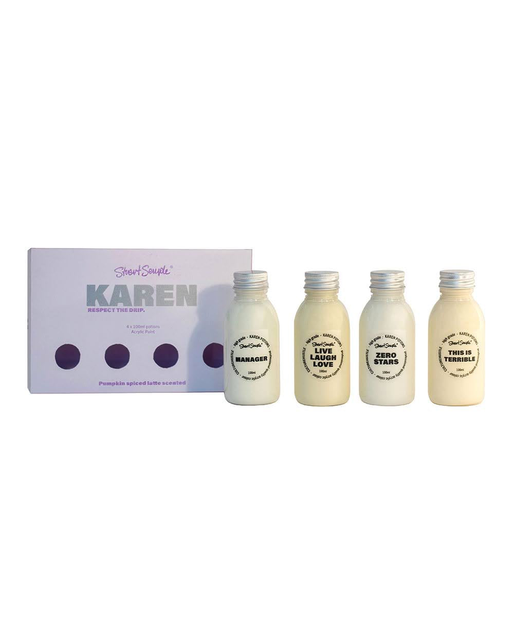Karen - Set of 4 Acrylic Paint Potions