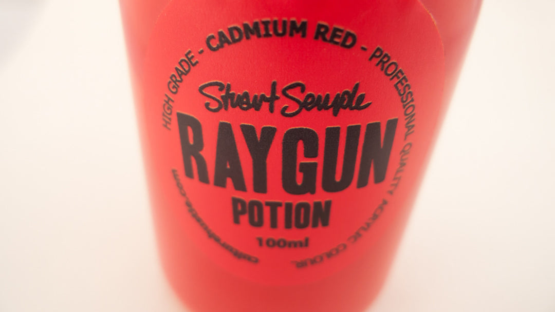 RAYGUN - cadmium red, high grade professional acrylic paint, by Stuart Semple 100ml