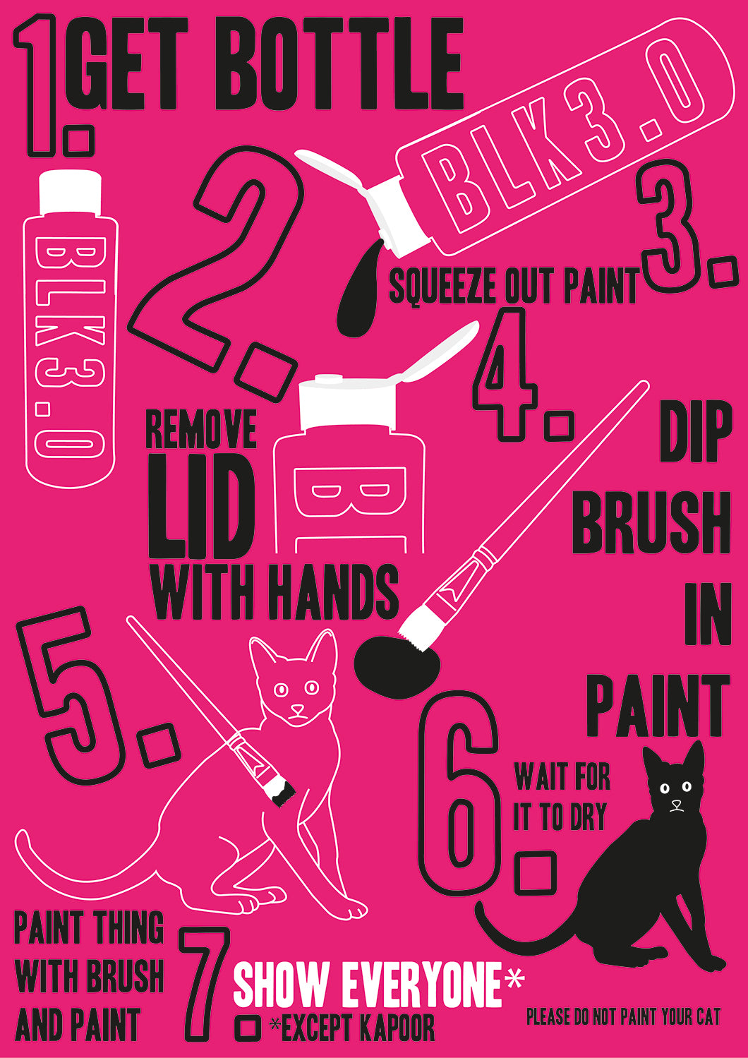 Black 3.0 POS - the world's blackest black acrylic paint 150ml